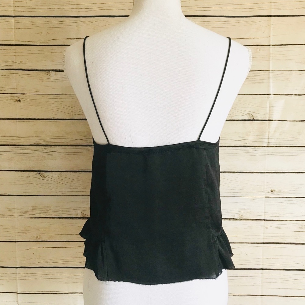 Free People Lace Trimmed Silk Cami - Picture 2 of 8